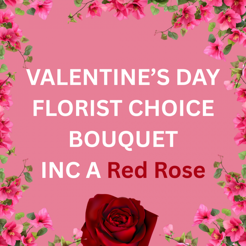 Valentines 1 Red Rose Florist Choice