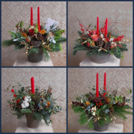 Christmas Candle Pot