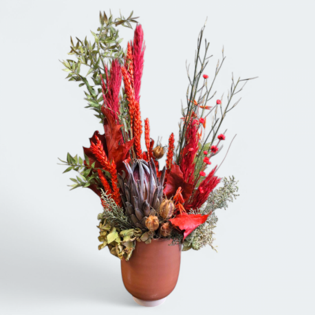 Dried Arrangement Earthy Reds