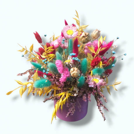 Dried Floral Arrangement bright mix