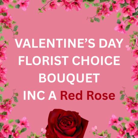 Valentines 1 Red Rose Florist Choice